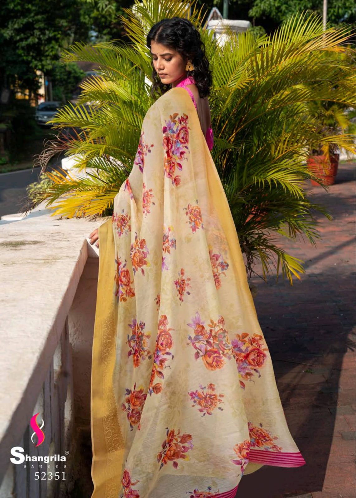 Kadambari Linen Vol 5 By Shangrila Digital Print Linen Saree Catalogs Seller