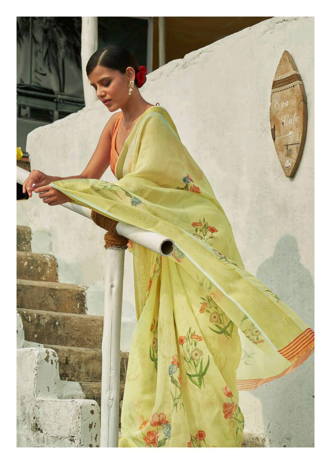 Kadambari Linen Vol 5 By Shangrila Digital Print Linen Saree Catalogs Seller