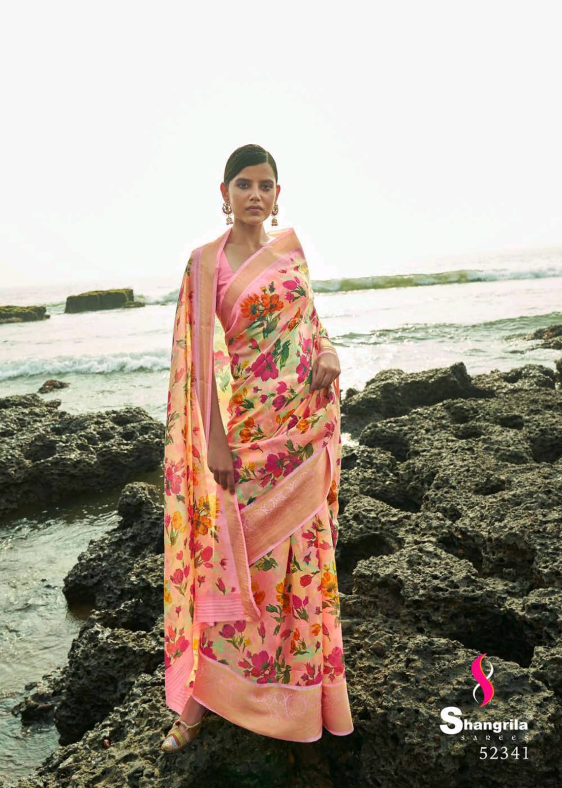 Kadambari Linen Vol 5 By Shangrila Digital Print Linen Saree Catalogs Seller