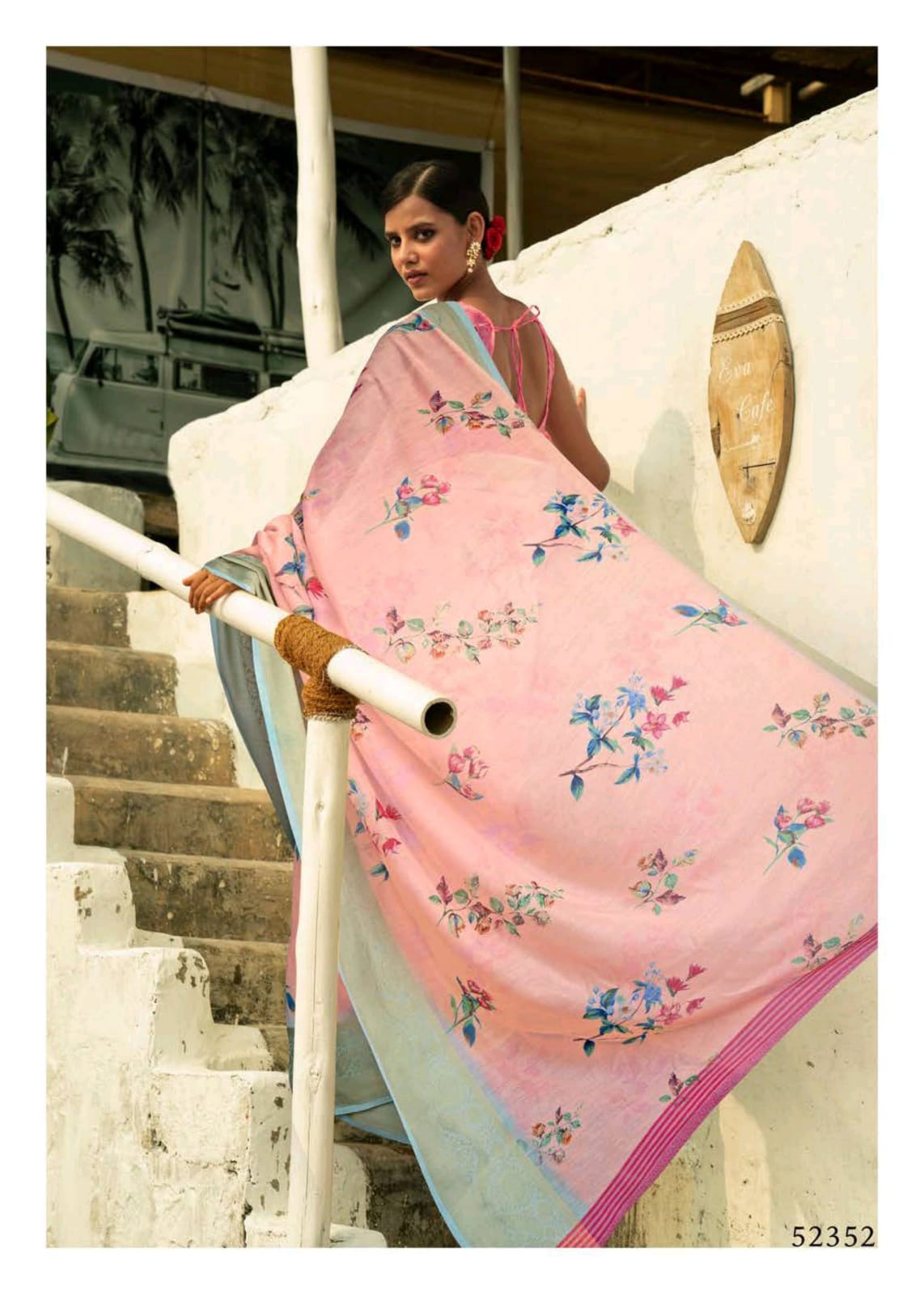 Kadambari Linen Vol 5 By Shangrila Digital Print Linen Saree Catalogs Seller