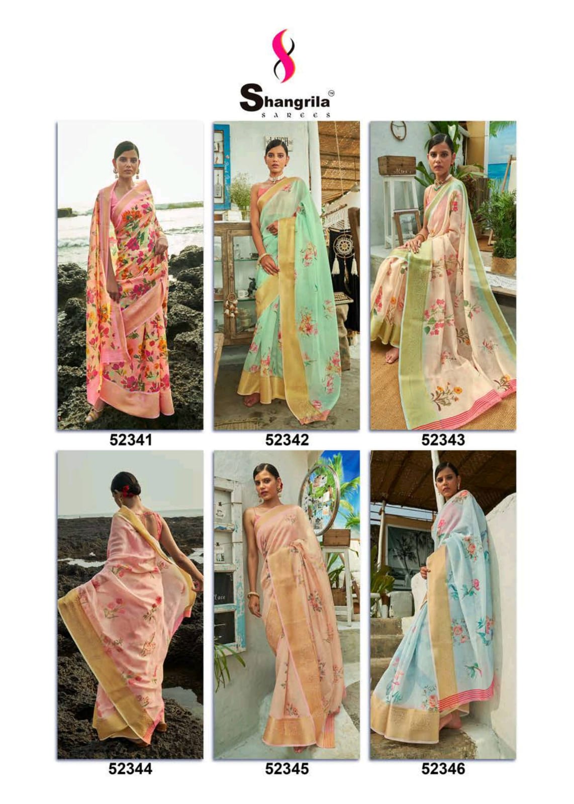 Kadambari Linen Vol 5 By Shangrila Digital Print Linen Saree Catalogs Seller