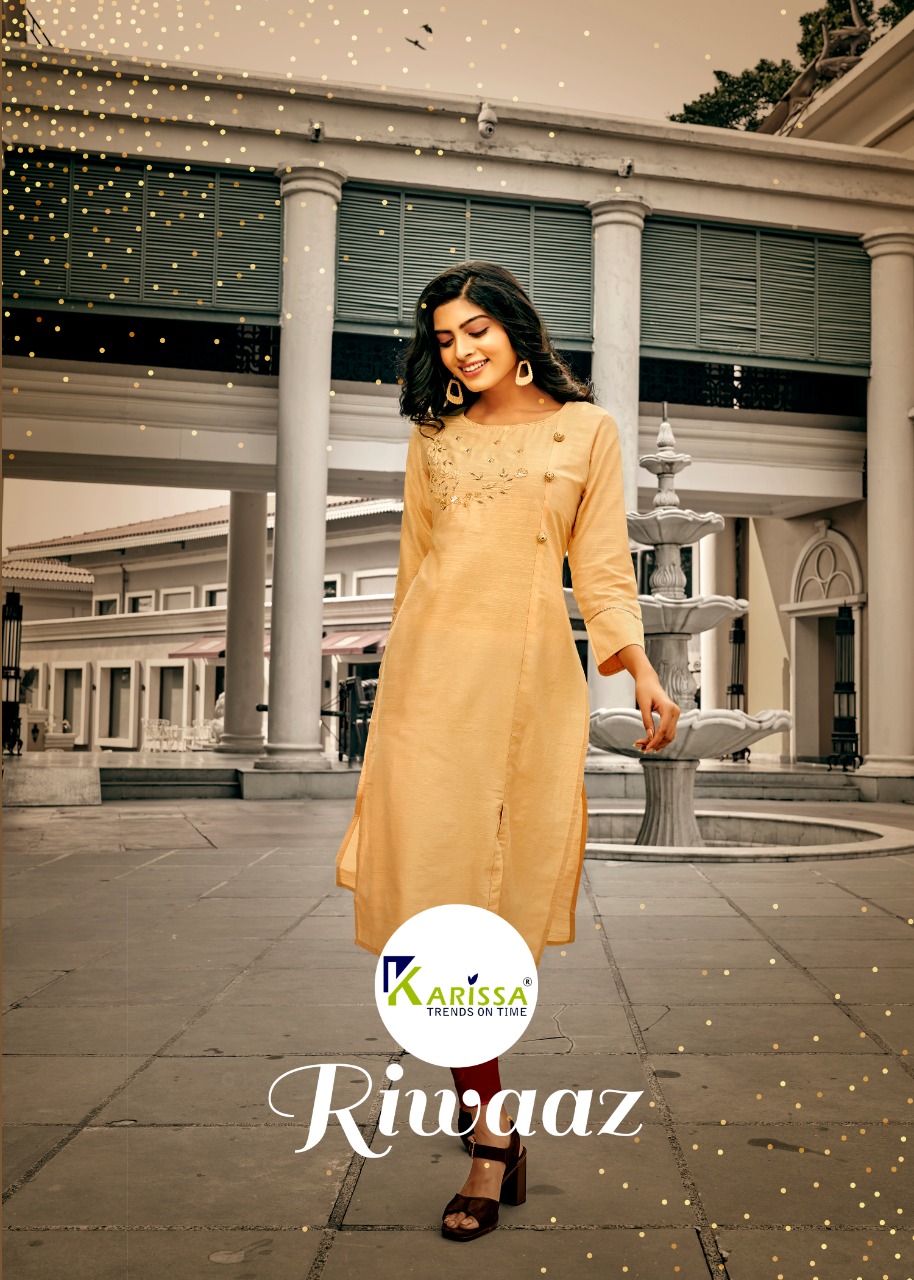 Karissa Presents Riwaaz Silk Slub Confortable To Wear Casual Kurti For Girls Collections