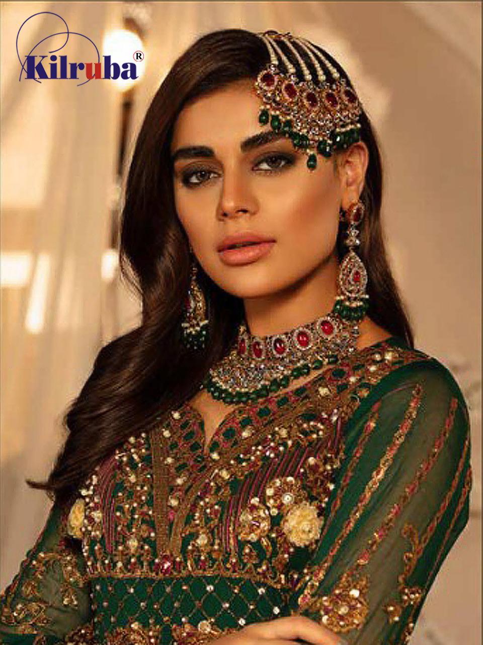 Kilruba Jannat Bridal Collection Georgette Heavy Embroidery Work Designer Pakistani Suita Concept