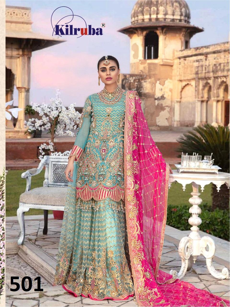 Kilruba Jannat Bridal Collection Georgette Heavy Embroidery Work Designer Pakistani Suita Concept