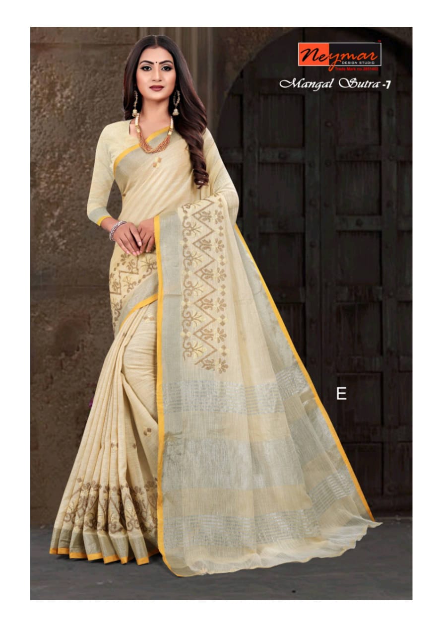 Mangal Sutra Vol 7 By Neymar Design Studio Cotton Exclusive Stylish Saree Catalogs