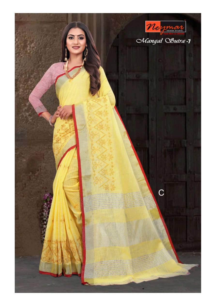 Mangal Sutra Vol 7 By Neymar Design Studio Cotton Exclusive Stylish Saree Catalogs