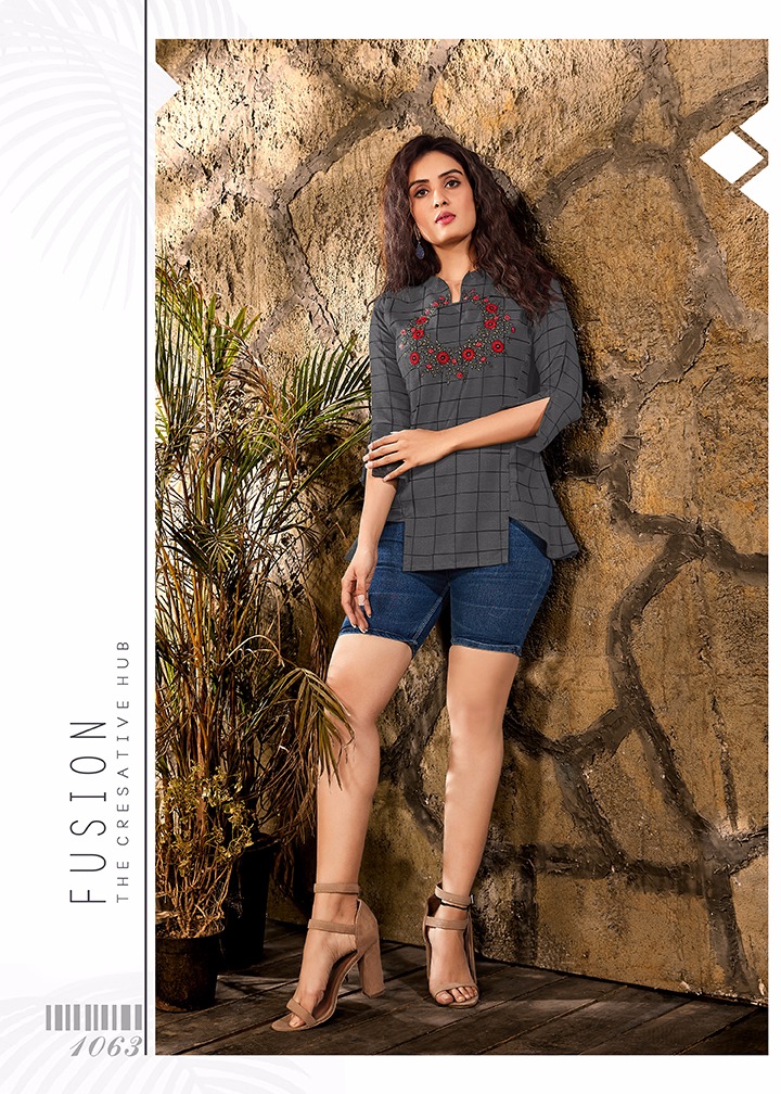 Manya Fashion Launch Colors Pure Fancy Viscose Stylish Short Top