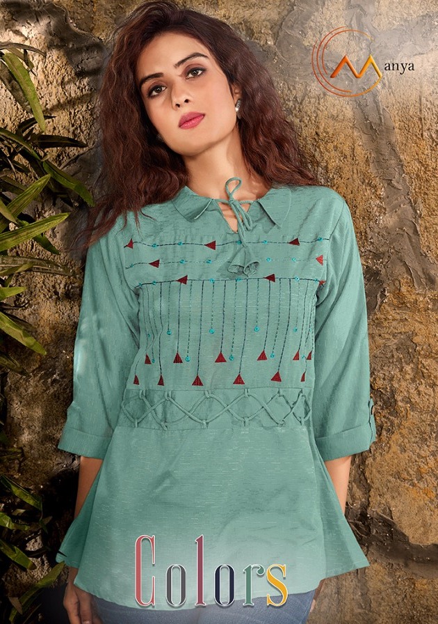 Manya Fashion Launch Colors Pure Fancy Viscose Stylish Short Top