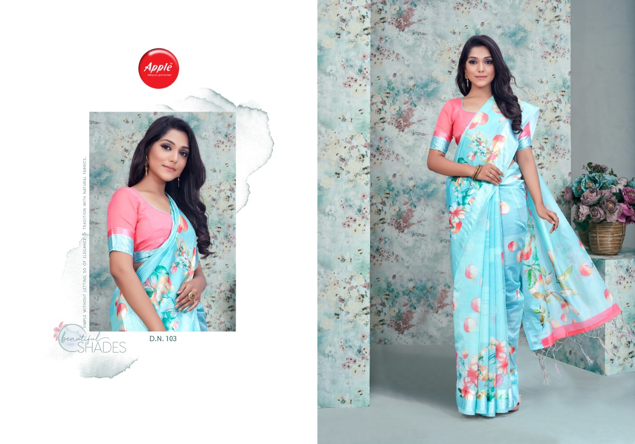 Oregano By Apple Casual Wear Simple Sobar Orgenza Dihital Print Saree Supplier