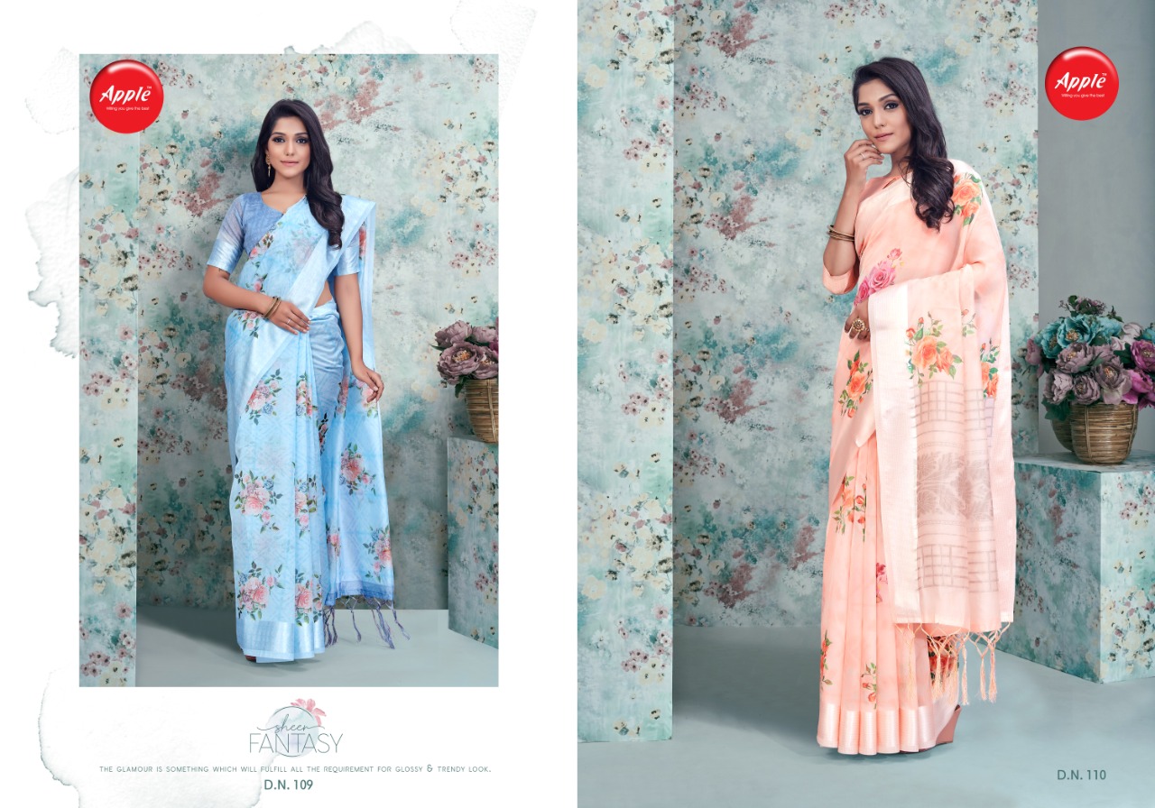 Oregano By Apple Casual Wear Simple Sobar Orgenza Dihital Print Saree Supplier