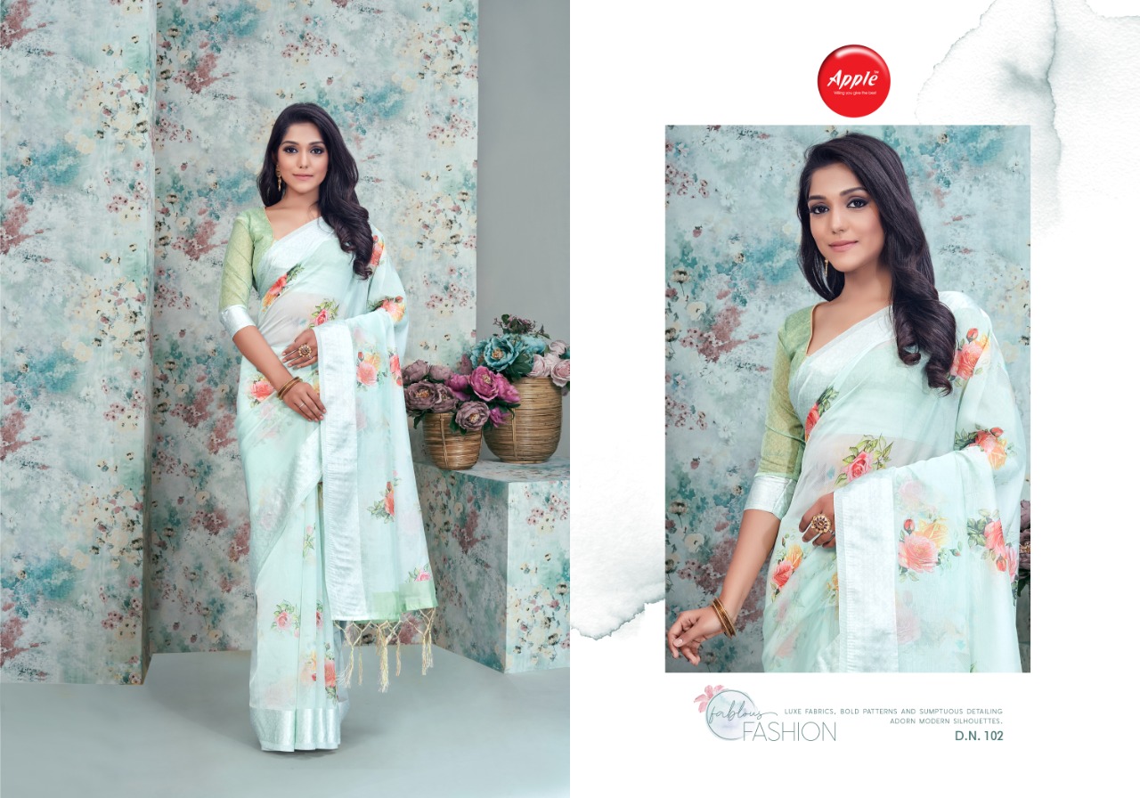 Oregano By Apple Casual Wear Simple Sobar Orgenza Dihital Print Saree Supplier