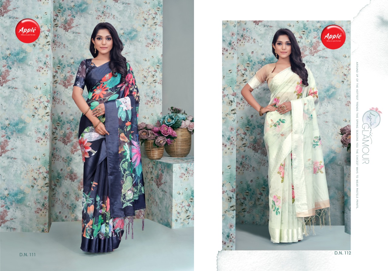 Oregano By Apple Casual Wear Simple Sobar Orgenza Dihital Print Saree Supplier