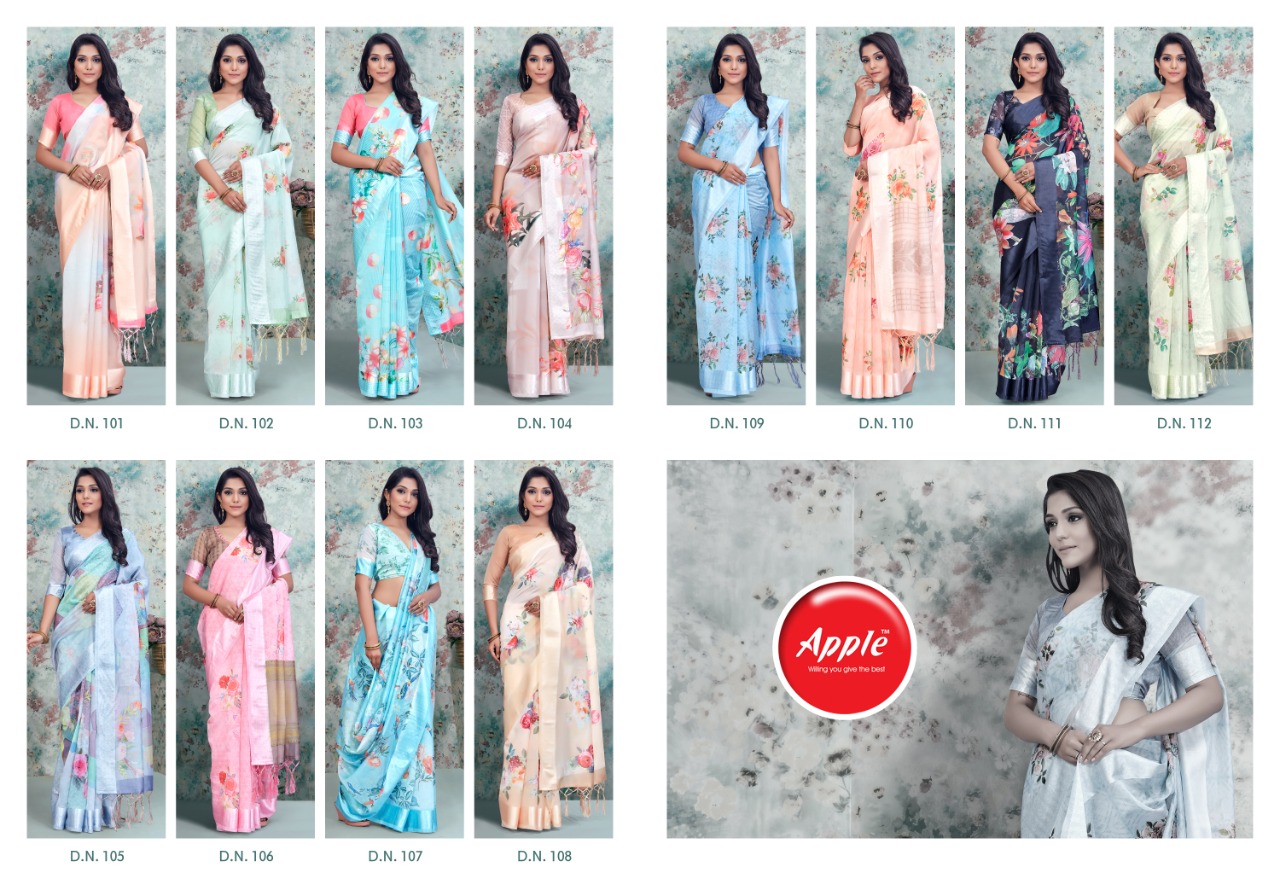 Oregano By Apple Casual Wear Simple Sobar Orgenza Dihital Print Saree Supplier