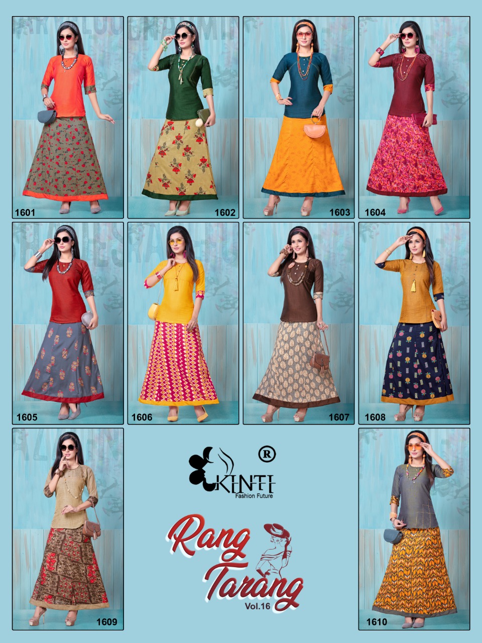 Rang Tarang Vol 16 By Kinti Rayon New Style Short Top With Skirt Online Shopping