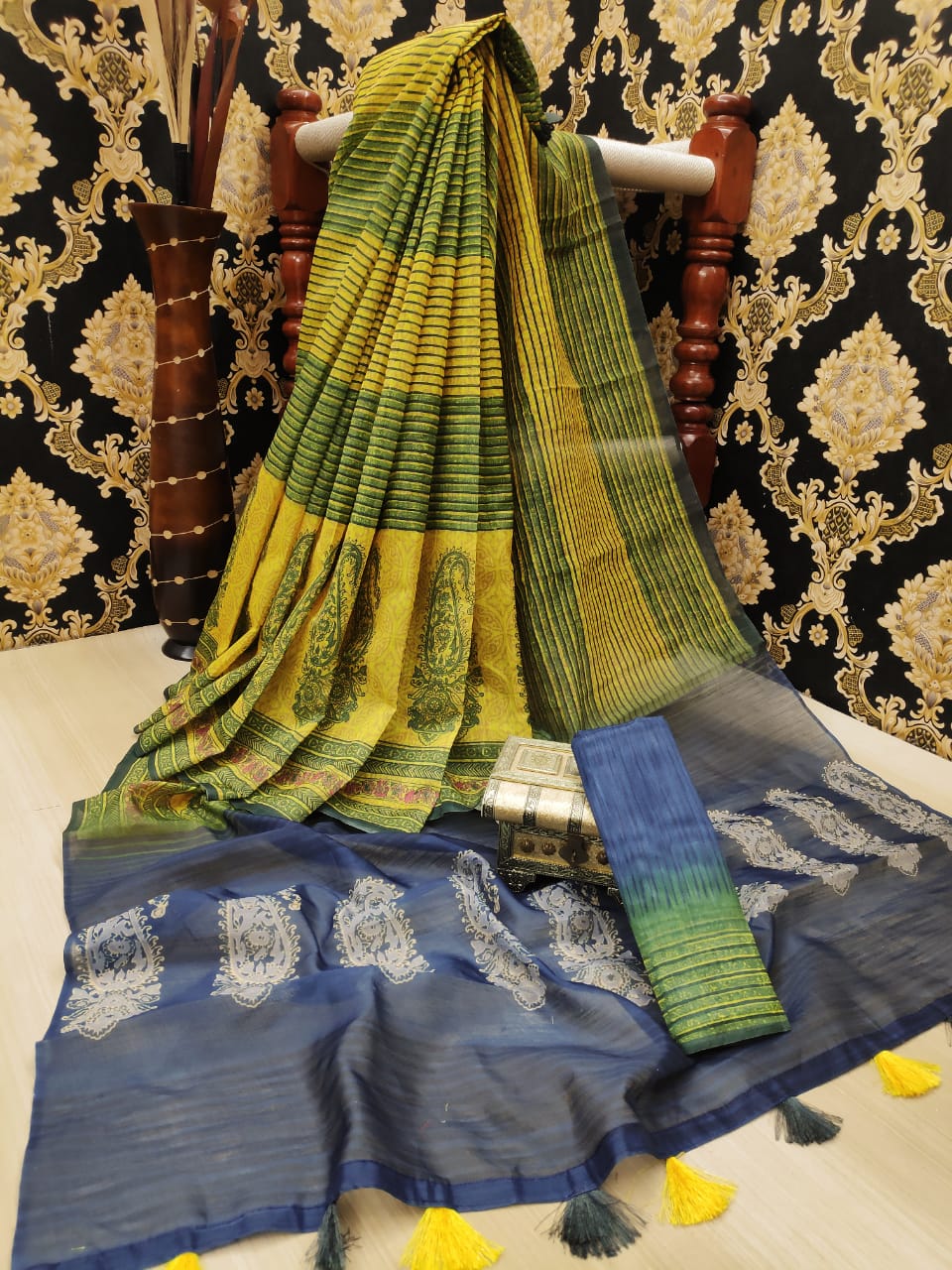 Siddharth Silk Mills Digital Corial Linen At Affordable Price In Surat Textile Market