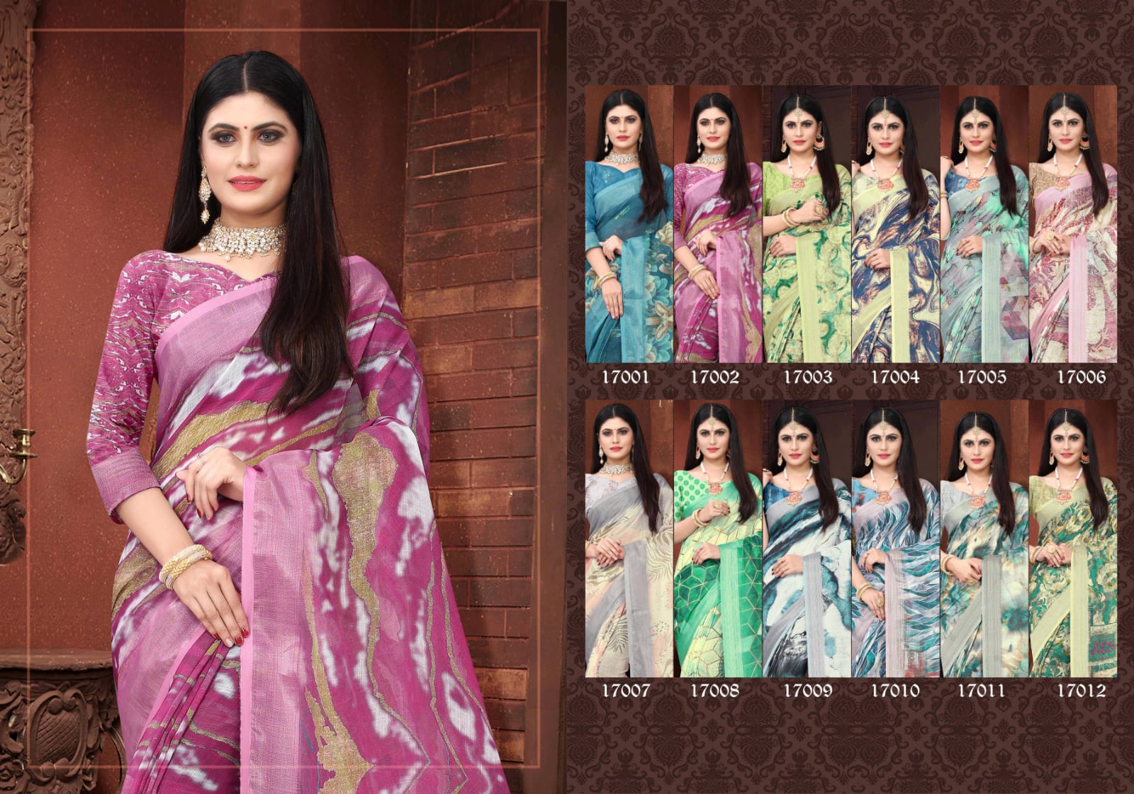 Silk Villa Presents Nikasha Vol 2 Linen Digital Print Latest Saree Catalogs Supplier