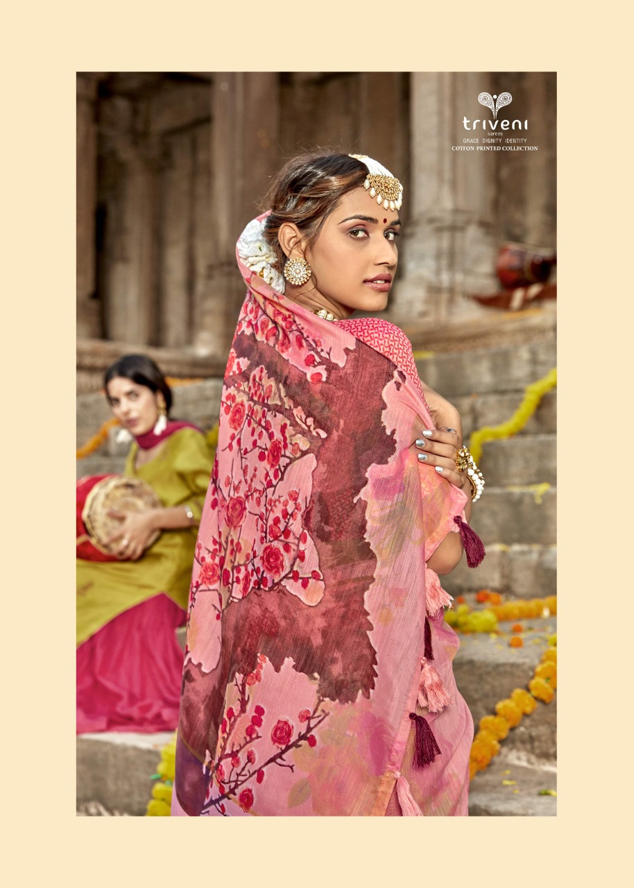 Tasveer By Triveni Cotton Linen Print Exclusive Saree Online Shopping In Surat