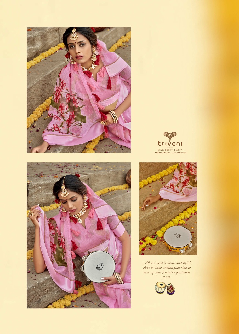 Tasveer By Triveni Cotton Linen Print Exclusive Saree Online Shopping In Surat