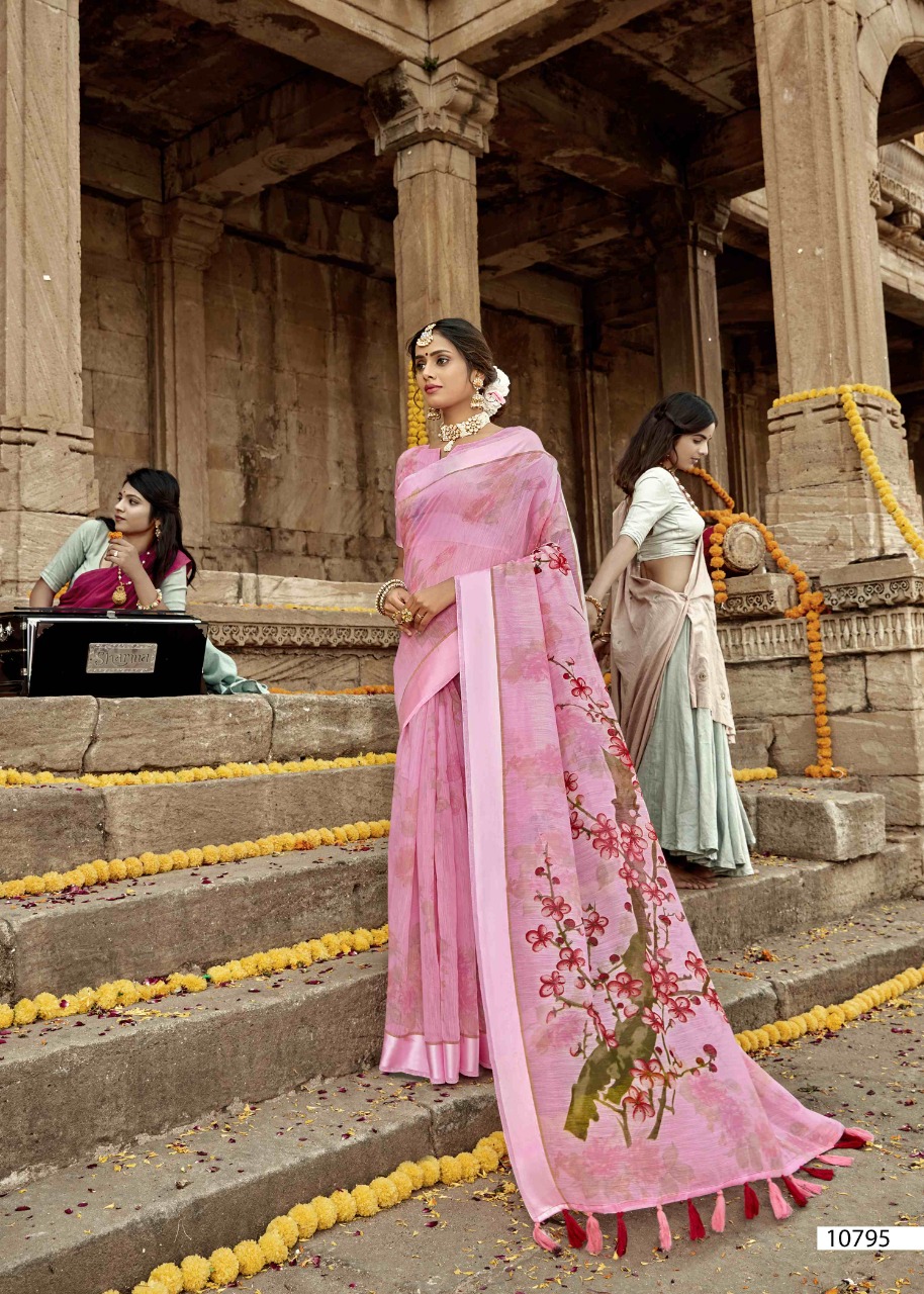 Tasveer By Triveni Cotton Linen Print Exclusive Saree Online Shopping In Surat