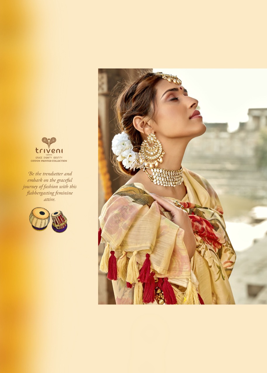 Tasveer By Triveni Cotton Linen Print Exclusive Saree Online Shopping In Surat