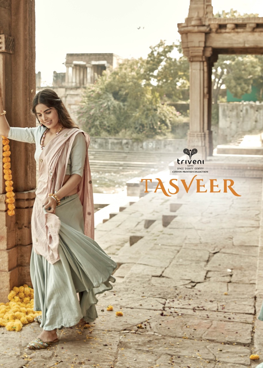 Tasveer By Triveni Cotton Linen Print Exclusive Saree Online Shopping In Surat