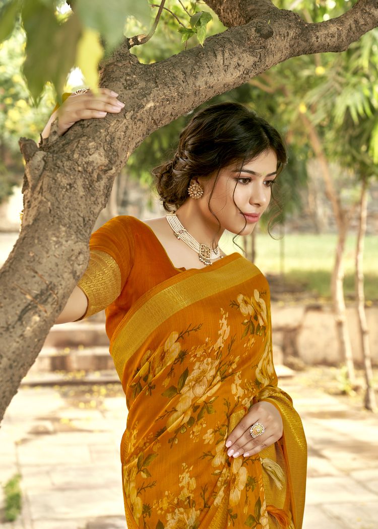 Triveni Presents Lotus Vol 2 Cotton Linen Print Casual Wear Saree Catalogs Seller