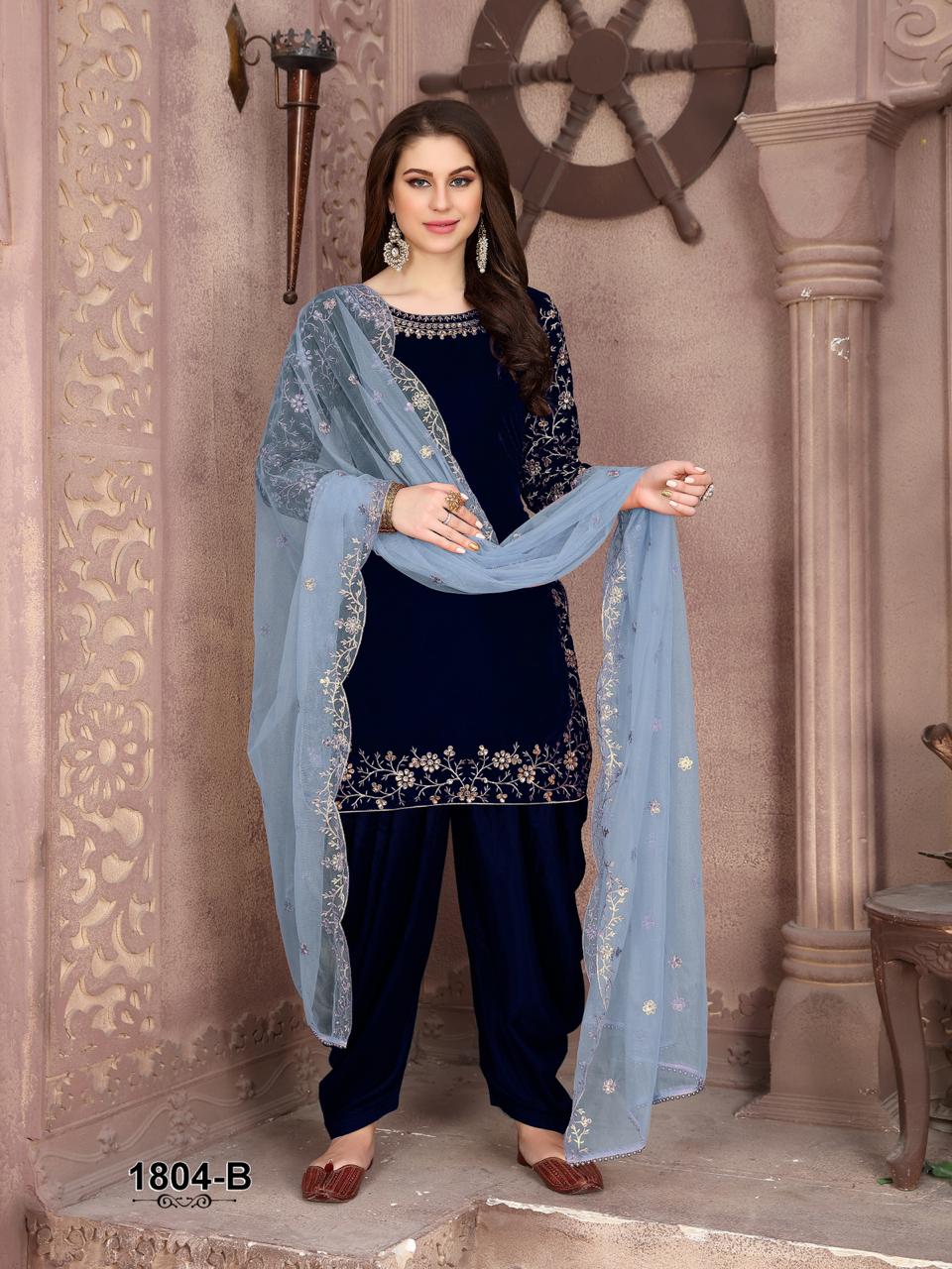 Twisha Presents Twisha 1804 Colors Velvet Designer Exclusive Party Wear Salwar Suits