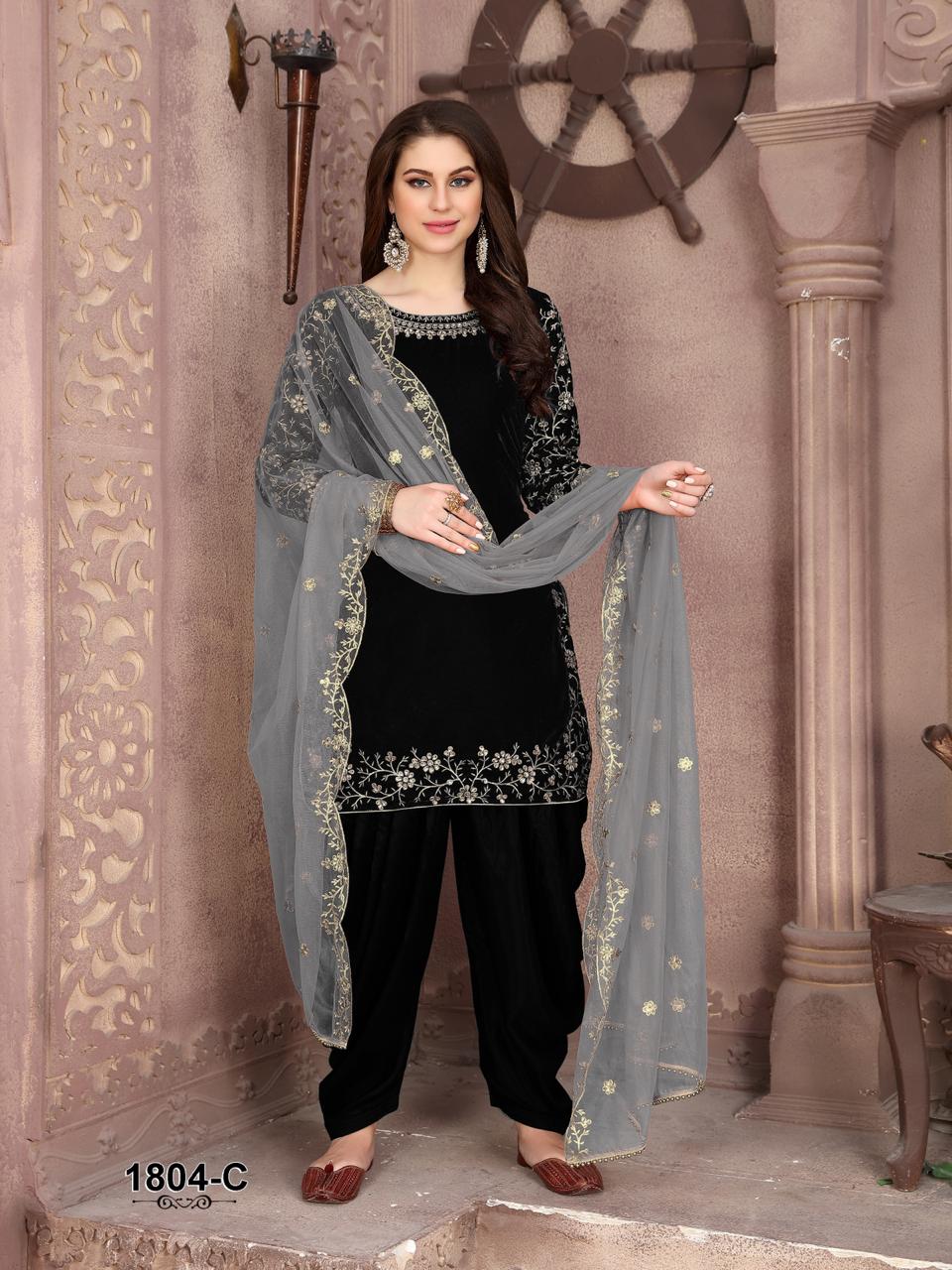Twisha Presents Twisha 1804 Colors Velvet Designer Exclusive Party Wear Salwar Suits