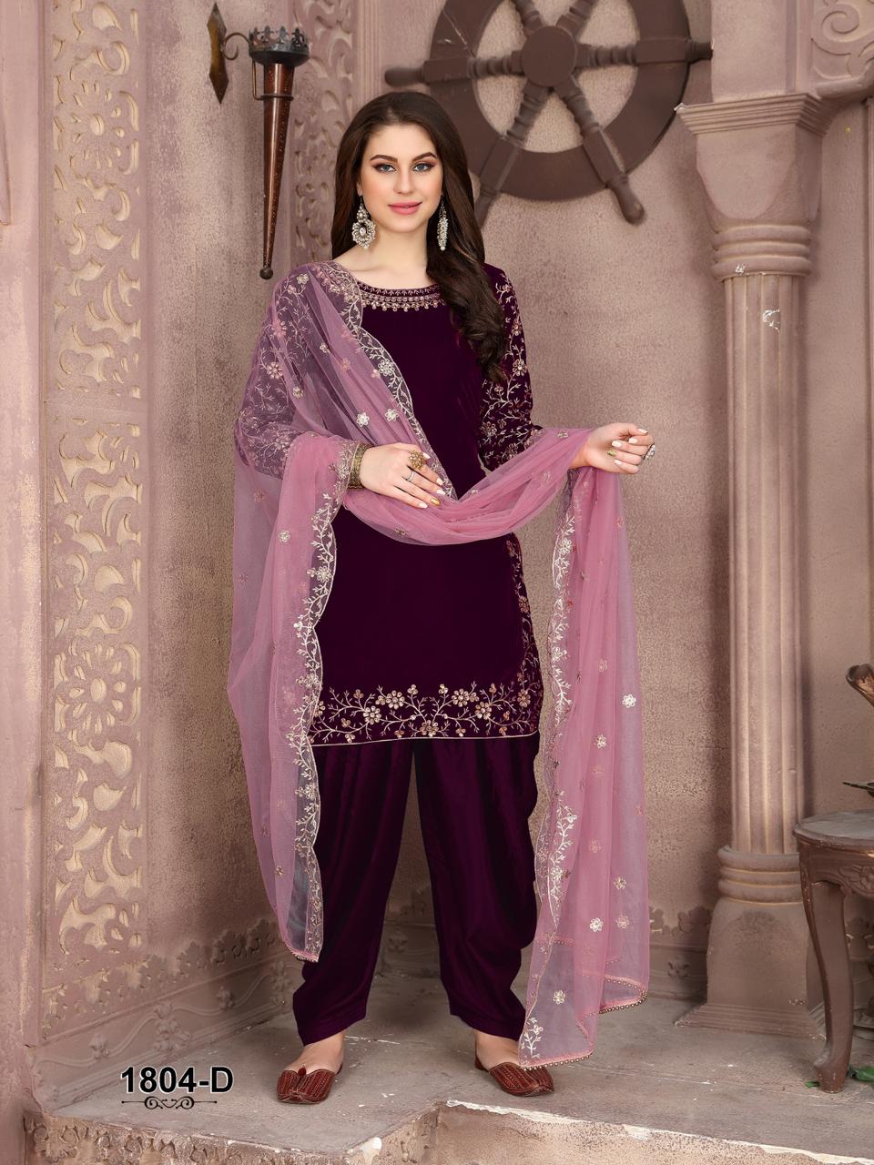 Twisha Presents Twisha 1804 Colors Velvet Designer Exclusive Party Wear Salwar Suits