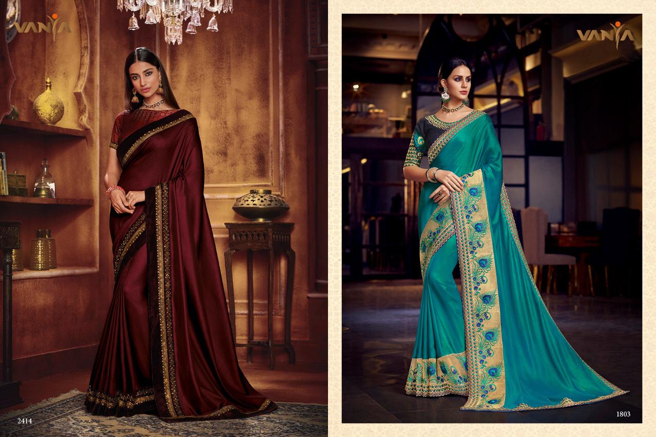 Vanya Launch Vanya Vol 18 2801-2816 Series Fancy Party Wear Designer Saree Catalogs