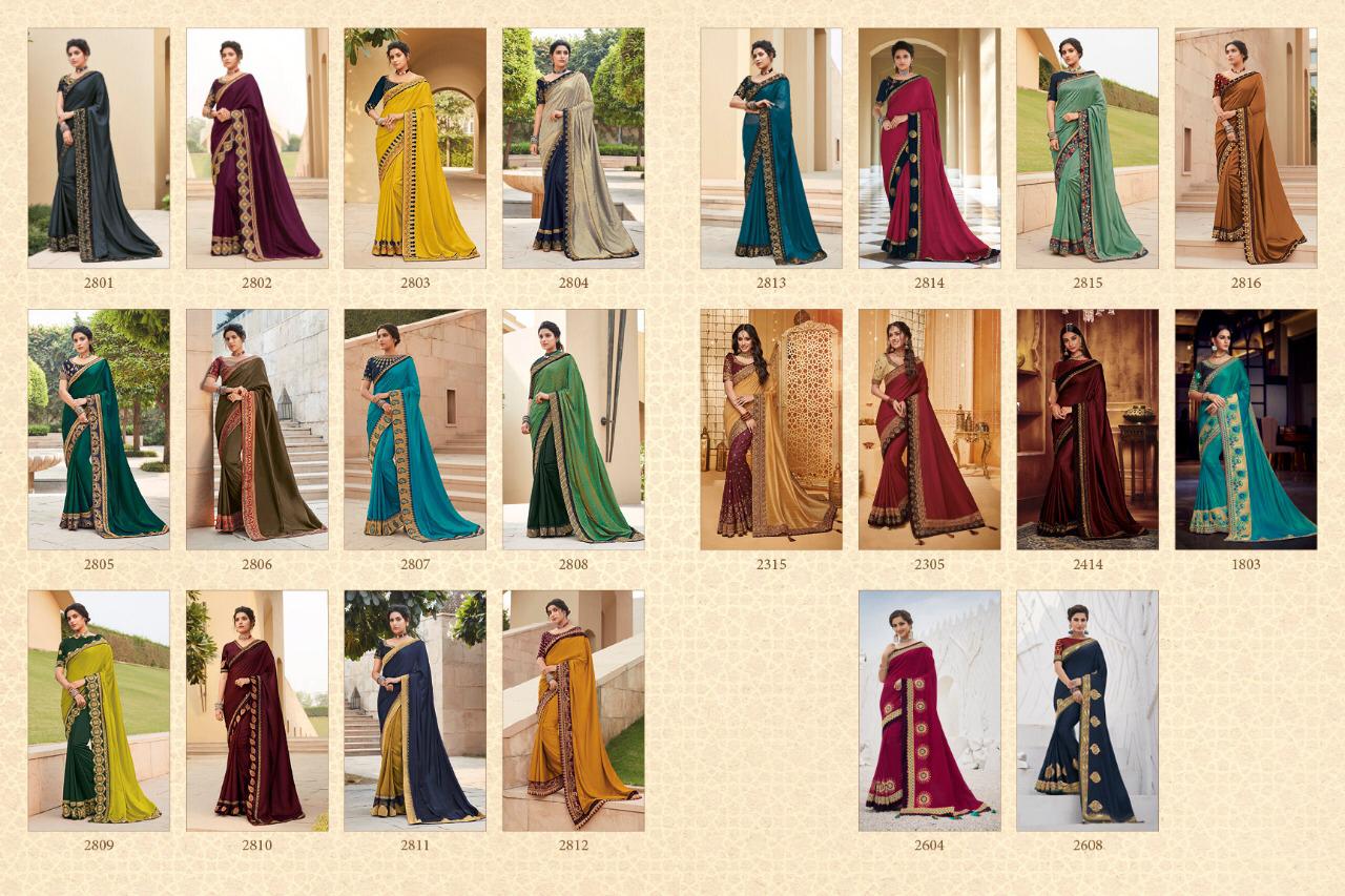 Vanya Launch Vanya Vol 18 2801-2816 Series Fancy Party Wear Designer Saree Catalogs