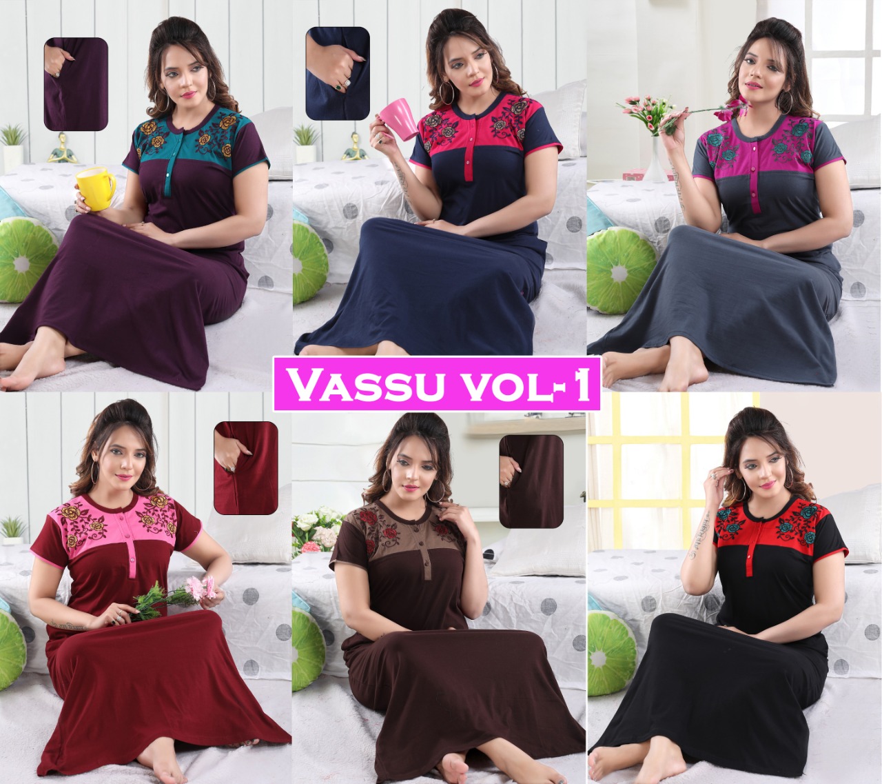Buy APRATIM Women's/Girls Hosiery Cotton Printed Maxi/Night Gown/Nightwear/ Nighty/Sleepwear-3 Turquoise at Amazon.in