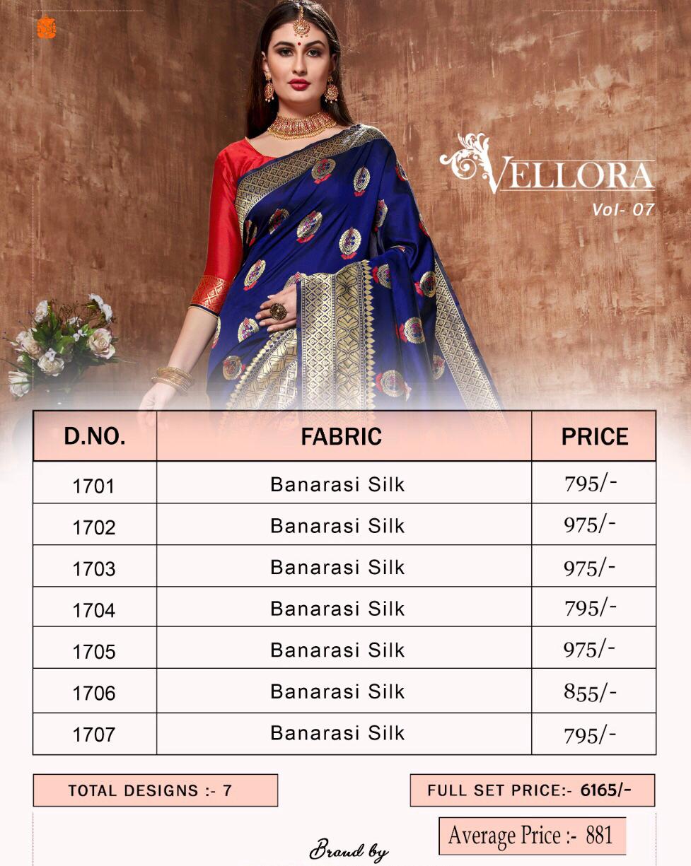 Vellora Vol 7 By Kesari Exports Banarasi Silk Festival Wear Saree