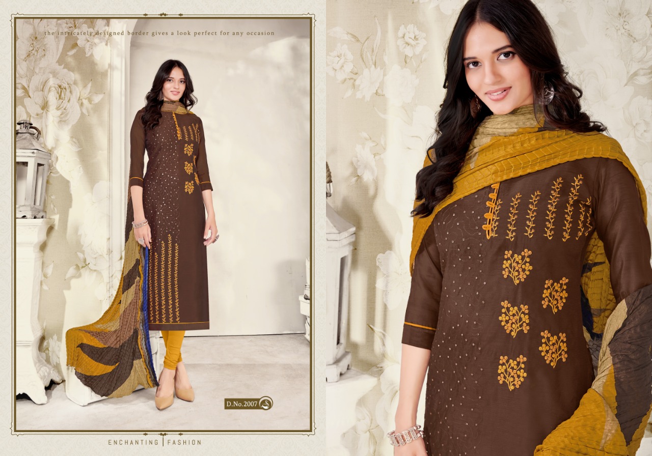 Fashion Floor Magic Vol 102 Modal With Beautiful Work Casual Wear Dress Materials