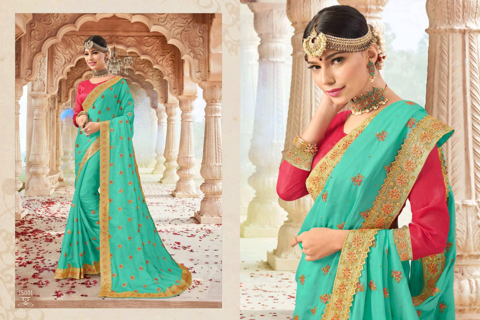 Gold Silk By Vikas Prints Glamours Look Designer Wedding Wear Rangoli Saree Catalogs