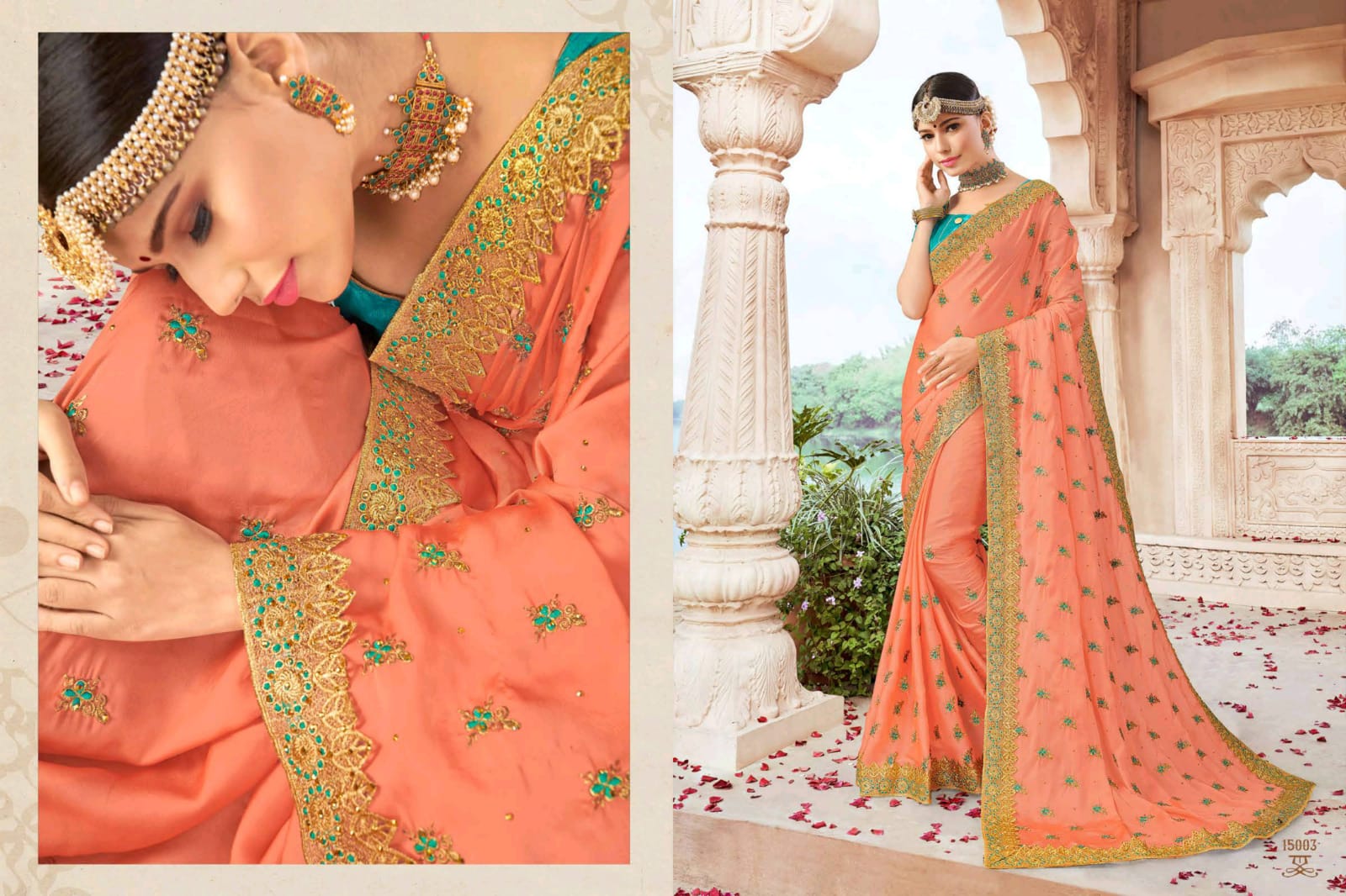 Gold Silk By Vikas Prints Glamours Look Designer Wedding Wear Rangoli Saree Catalogs