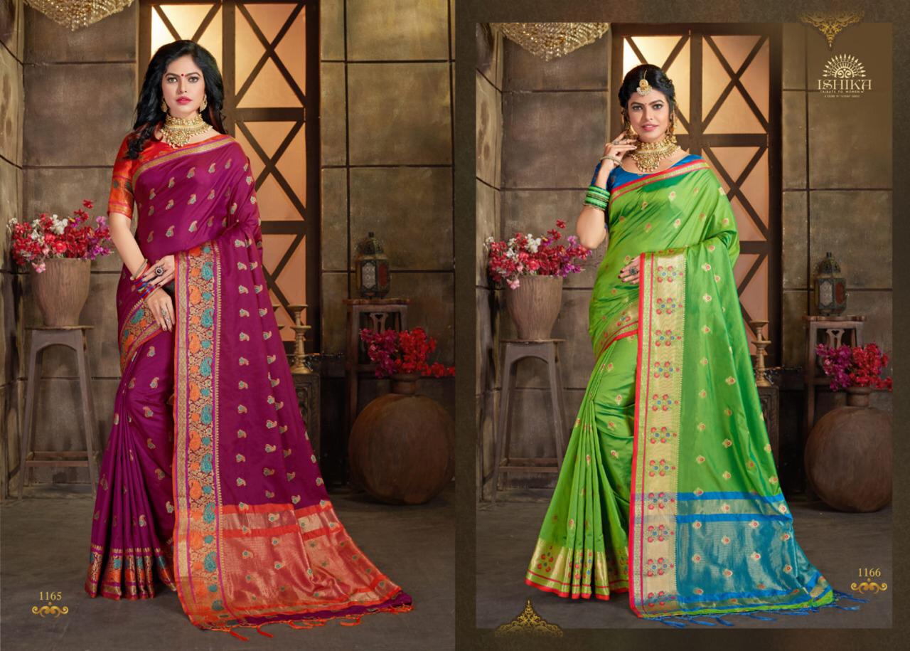 Ishika Presents Kailasa Silk Vol 2 1161-1168 Series Silk Traditional Wear Saree Catalogs