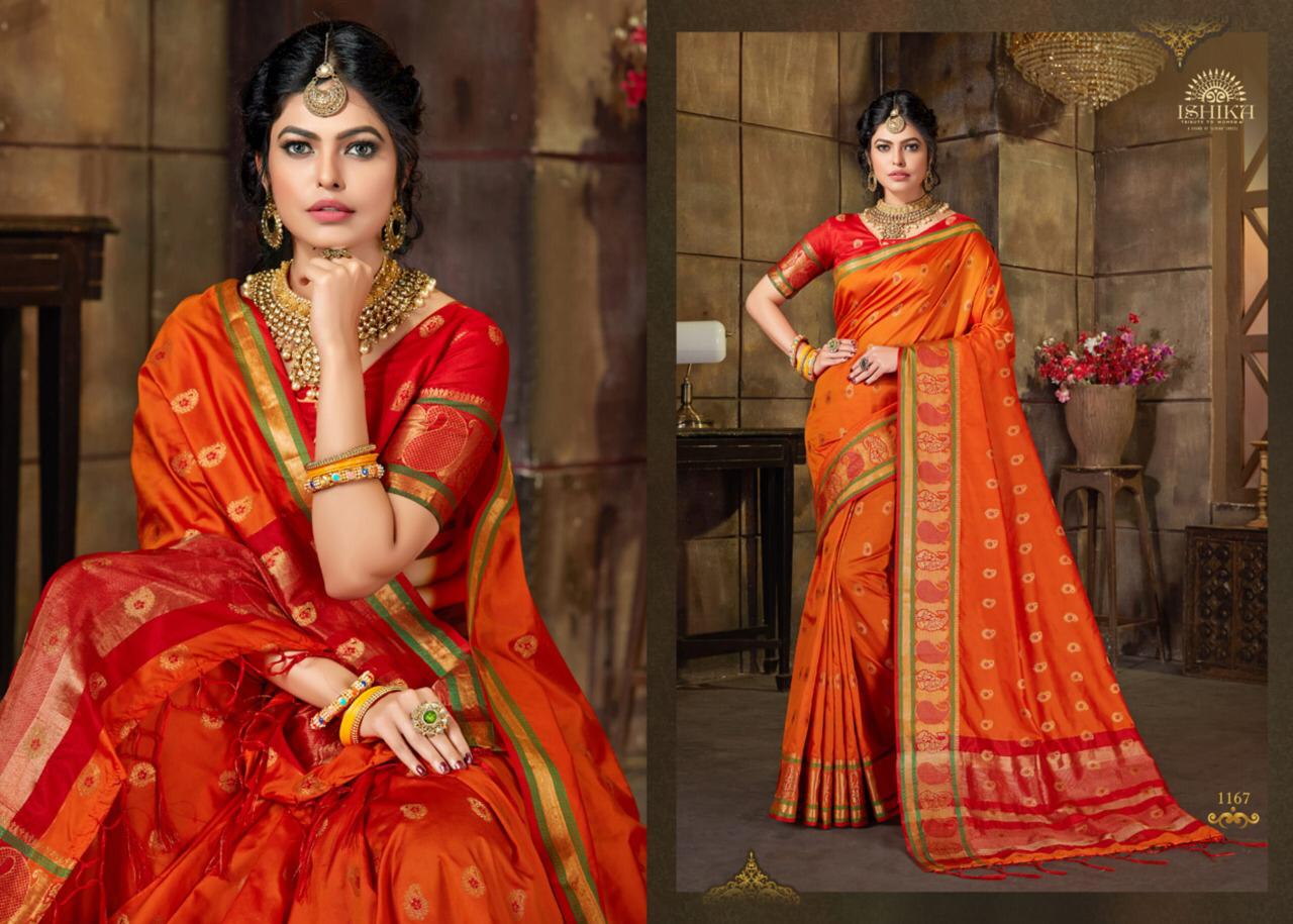 Ishika Presents Kailasa Silk Vol 2 1161-1168 Series Silk Traditional Wear Saree Catalogs