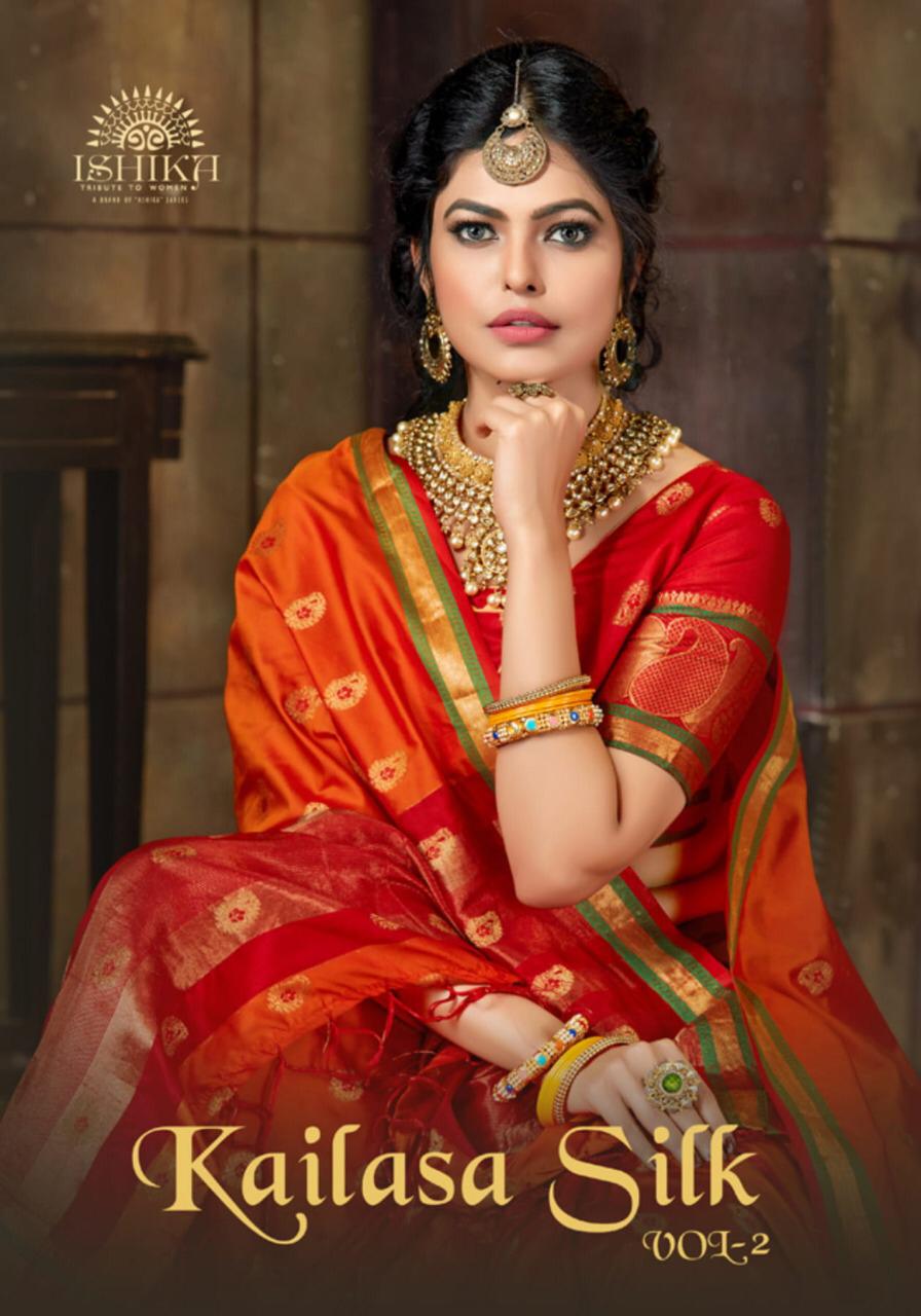 Ishika Presents Kailasa Silk Vol 2 1161-1168 Series Silk Traditional Wear Saree Catalogs