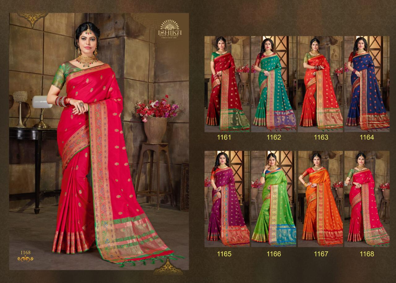 Ishika Presents Kailasa Silk Vol 2 1161-1168 Series Silk Traditional Wear Saree Catalogs