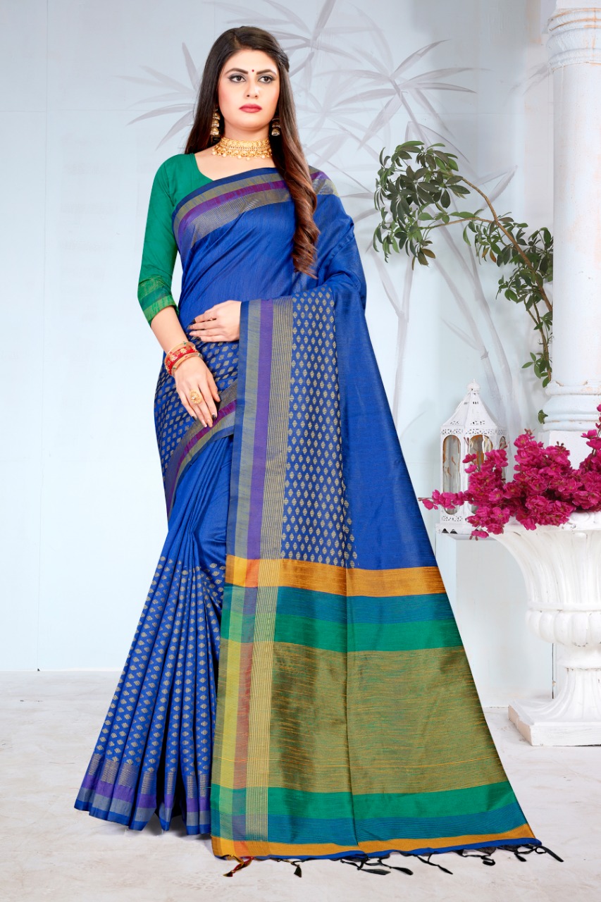Ishika Saree Mukta Silk Indian Traditional Wear Fancy Silk Saree Catalogs Seller