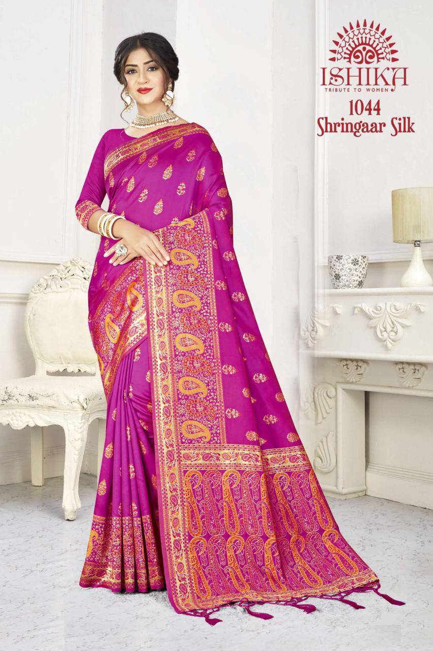 Ishika Shringar Silk Glamours Look Exclusive Silk Saree At Online Exporter In Surat Market