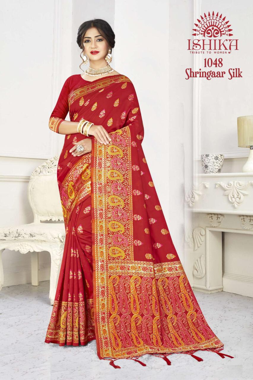 Ishika Shringar Silk Glamours Look Exclusive Silk Saree At Online Exporter In Surat Market