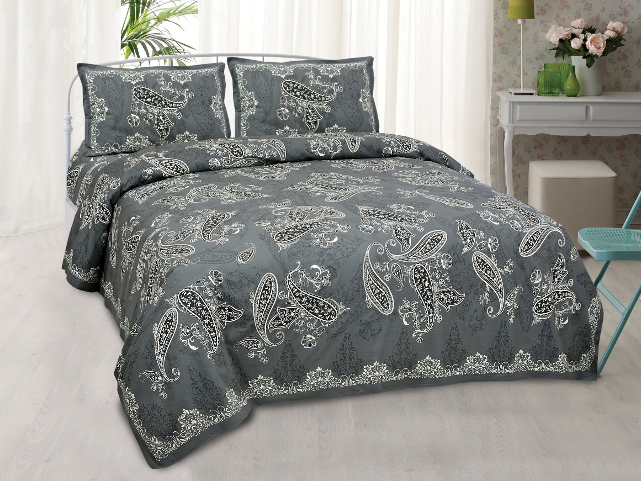 K4u Launch Inaaya King Size Cotton Attractive Design Bedsheet With Matching Pillow Cover