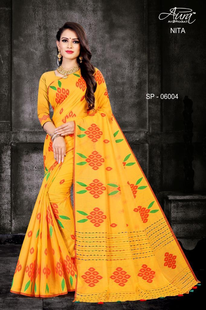 Karma By Aura Saree Latest Cotton Saree Catalogs Wholesaler