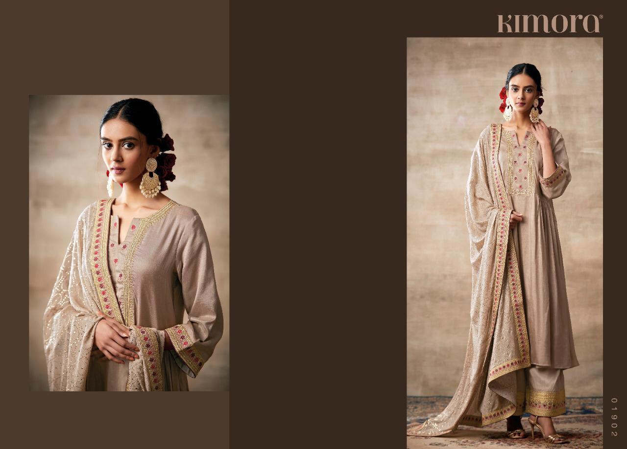 Kimora Presents Noorani Chinon Chiffon With Work Heavy Wedding And Party Wear Suits
