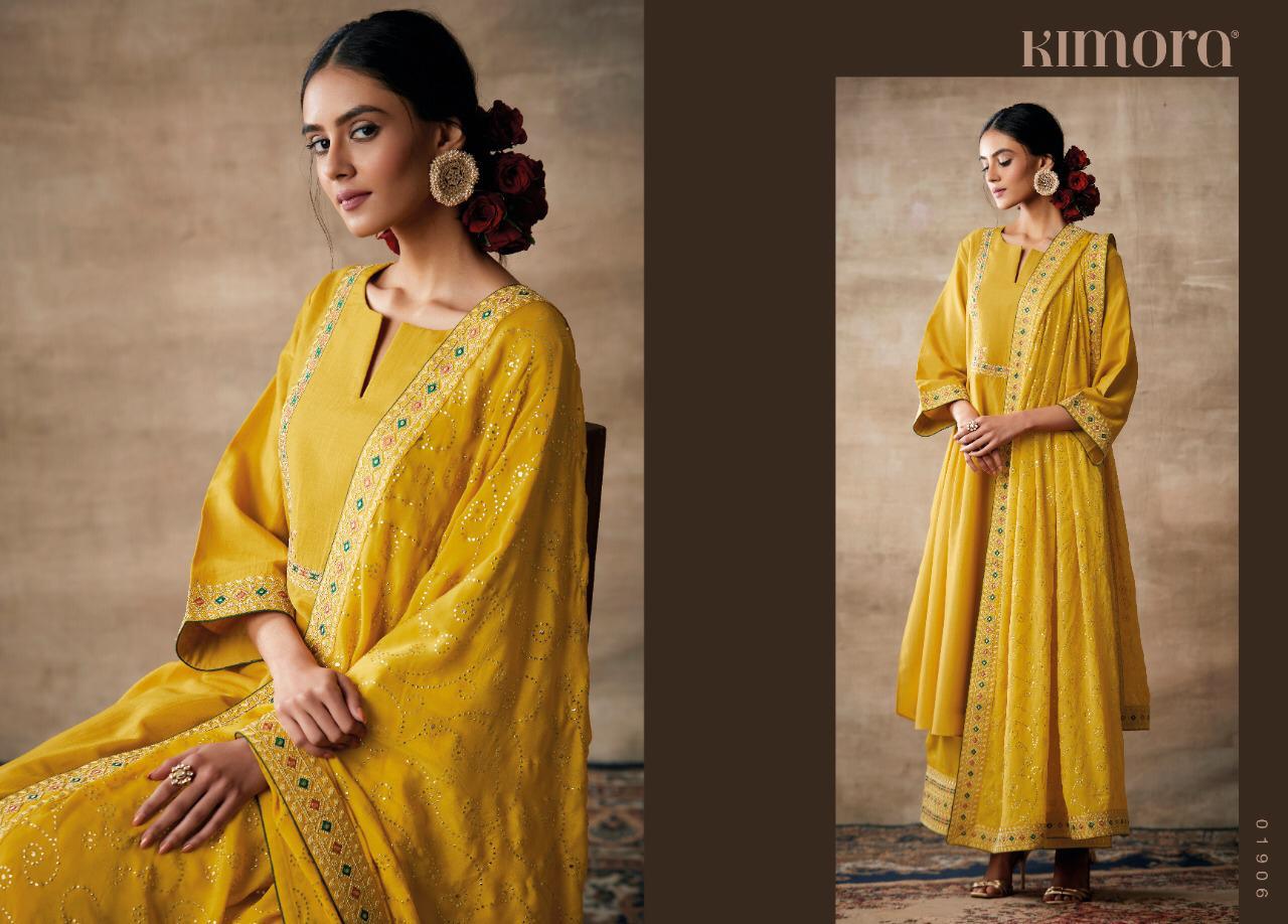 Kimora Presents Noorani Chinon Chiffon With Work Heavy Wedding And Party Wear Suits
