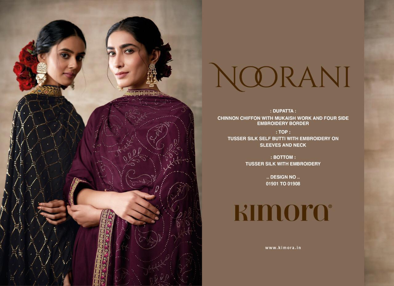 Kimora Presents Noorani Chinon Chiffon With Work Heavy Wedding And Party Wear Suits