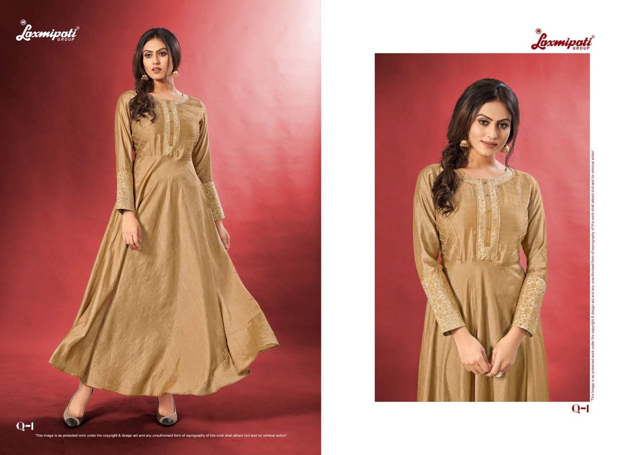Laxmipati Group Vidhya Long Heavy Look Functional Wear Cotton Kurti Catalogs