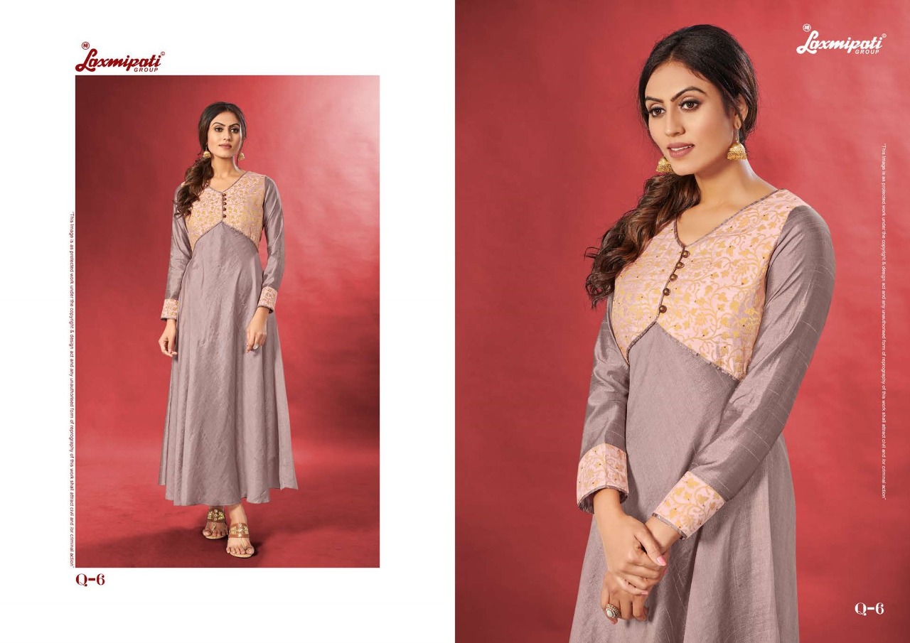 Laxmipati Group Vidhya Long Heavy Look Functional Wear Cotton Kurti Catalogs